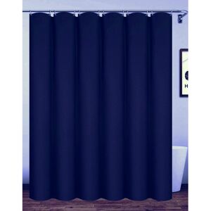 Unbranded Homehold 200x200cm Navy Blue Bathroom Curtain With Hooks, Extra Long Polyester W Unbranded Homehold 200x200cm Navy Blue Bathroom Curtain With Hooks, Extra Long Polyester W