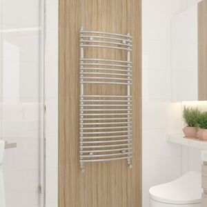 WarmeHaus Curved Heated Towel Rail Radiator Ladder for Bathroom Wall Mounted Chr WarmeHaus Curved Heated Towel Rail Radiator Ladder for Bathroom Wall Mounted Chr