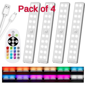 (4 Pack) Promet Under Cabinet 48 LED RGB Lighting Panel (4 Pack) Promet Under Cabinet 48 LED RGB Lighting Panel