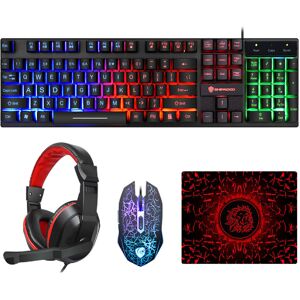 GreenZech 4 IN 1 Keyboard Mouse Headset Mousepad Combo for PC Computer Gamer GreenZech 4 IN 1 Keyboard Mouse Headset Mousepad Combo for PC Computer Gamer