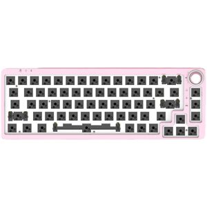 GreenZech (Pink) 2.4GHz Customized 67 Keys Triple Mode RGB Hot Swappable Keyboard Kit With GreenZech (Pink) 2.4GHz Customized 67 Keys Triple Mode RGB Hot Swappable Keyboard Kit With