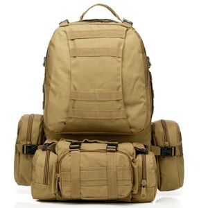 GreenZech (Mud color) 50L 600D Military Nylon Outdoor Sports Rucksack Backpack Camping Hik GreenZech (Mud color) 50L 600D Military Nylon Outdoor Sports Rucksack Backpack Camping Hik