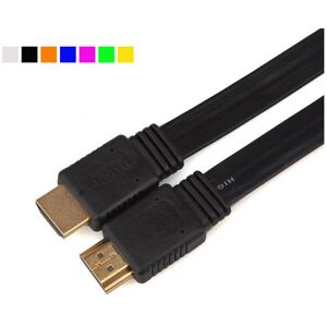 GreenZech (Black) 3M 14 Pin Flat High Definition Multimedia Interface Cable Type A to Type GreenZech (Black) 3M 14 Pin Flat High Definition Multimedia Interface Cable Type A to Type