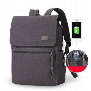 GreenZech (Grey) 15.6 inch USB Chargering Backpack 20-35L Large Capacity Simple Causal Wat GreenZech (Grey) 15.6 inch USB Chargering Backpack 20-35L Large Capacity Simple Causal Wat