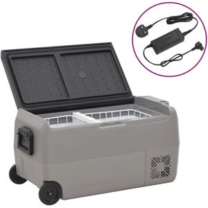 (36 l, with adapter) vidaXL Cool Box with Wheel and Handle Ice Box Cooler Black (36 l, with adapter) vidaXL Cool Box with Wheel and Handle Ice Box Cooler Black