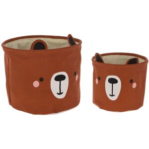 Carousel Home Set Of 2 Childrens Fabric Storage Baskets Kids Toy Storage Boxes - Bear Carousel Home Set Of 2 Childrens Fabric Storage Baskets Kids Toy Storage Boxes - Bear
