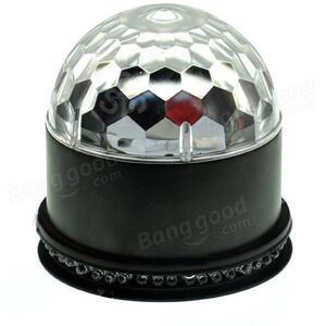 GreenZech (US Plug) 15W LED RGB Crystal Magic Ball Sunflower Stage Light Sound Actived for GreenZech (US Plug) 15W LED RGB Crystal Magic Ball Sunflower Stage Light Sound Actived for