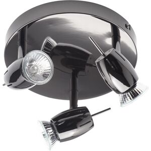 Litecraft Frank Spotlight Plate 3 Light With LED Bulbs - Black Nickel Litecraft Frank Spotlight Plate 3 Light With LED Bulbs - Black Nickel