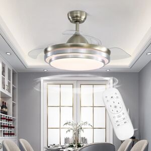 Living And Home 42 Inch LED Ceiling Fan Light 3 Colors Changing with Remote Control Living And Home 42 Inch LED Ceiling Fan Light 3 Colors Changing with Remote Control