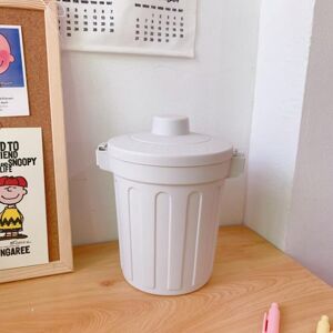 GreenZech (Grey) 1 Pcs Desktop Trash Can Simple Solid Storage Color Desktop Pencil Pen Hol GreenZech (Grey) 1 Pcs Desktop Trash Can Simple Solid Storage Color Desktop Pencil Pen Hol