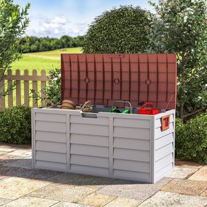 Living And Home Waterproof Large Plastic Garden Storage Box with Wheels 290L Living And Home Waterproof Large Plastic Garden Storage Box with Wheels 290L