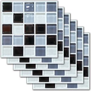 GreenZech (C) 20x20cm 6Pcs Creative Tile Paste Wall Sticker Kitchen Bathroom Floor Decorat GreenZech (C) 20x20cm 6Pcs Creative Tile Paste Wall Sticker Kitchen Bathroom Floor Decorat