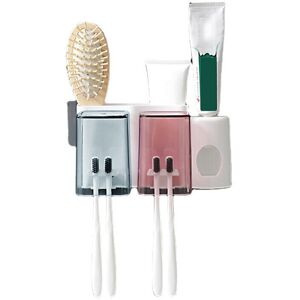 GreenZech (2 Cups) 2/3/4 Cups Toothbrush Holder Wall Hanging Toothpaste Dispenser Strong B GreenZech (2 Cups) 2/3/4 Cups Toothbrush Holder Wall Hanging Toothpaste Dispenser Strong B