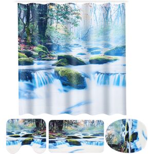 GreenZech 180X180cm Waterfall Shower Curtain - Bathroom Set GreenZech 180X180cm Waterfall Shower Curtain - Bathroom Set
