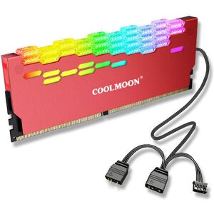GreenZech (Red) 5V LED ARGB 2x3 Pin 1x4 Pin Memory Heat Sink Aluminum Alloy Ram Cooler for GreenZech (Red) 5V LED ARGB 2x3 Pin 1x4 Pin Memory Heat Sink Aluminum Alloy Ram Cooler for