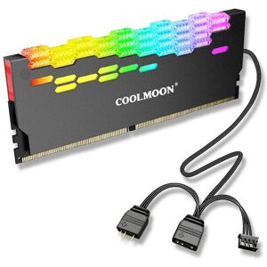 GreenZech (Grey) 5V LED ARGB 2x3 Pin 1x4 Pin Memory Heat Sink Aluminum Alloy Ram Cooler fo GreenZech (Grey) 5V LED ARGB 2x3 Pin 1x4 Pin Memory Heat Sink Aluminum Alloy Ram Cooler fo