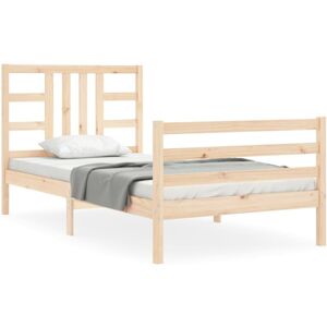 (brown, 90 x 190 cm) vidaXL Bed Frame Platform Bed with Headboard Black Super Ki (brown, 90 x 190 cm) vidaXL Bed Frame Platform Bed with Headboard Black Super Ki