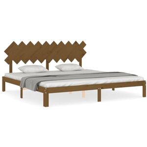 (honey brown, 200 x 200 cm) vidaXL Bed Frame Bed Base Wooden Platform Bed with H (honey brown, 200 x 200 cm) vidaXL Bed Frame Bed Base Wooden Platform Bed with H