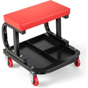 Costway Rolling Workshop Creeper Soft Padded Seat Mechanic Stool withTool Tray Costway Rolling Workshop Creeper Soft Padded Seat Mechanic Stool withTool Tray