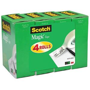 Scotch Magic Tape 4 Refill Rolls Numerous Applications Invisible Cuts Cleanly En Scotch Magic Tape 4 Refill Rolls Numerous Applications Invisible Cuts Cleanly En