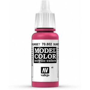 Vallejo Sunset Red Acrylic Paint - Model Color 17 mL Vallejo Sunset Red Acrylic Paint - Model Color 17 mL