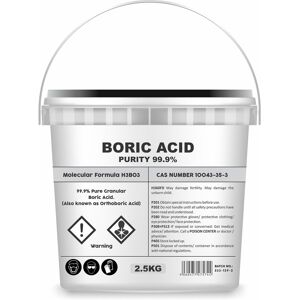 Pure Source Nutrition (2.5Kg) Boric Acid 99.9% Hydrogen Borate Acid PSN Bucket Pure Source Nutrition (2.5Kg) Boric Acid 99.9% Hydrogen Borate Acid PSN Bucket