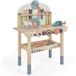 Casart Large Kids Wooden Play Tool Workbench with Rich Tool Set & Accessories Casart Large Kids Wooden Play Tool Workbench with Rich Tool Set & Accessories