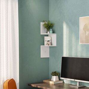 Living And Home (White) 2 Tiers Floating Wall Corner Shelf Display Storage Rack Living And Home (White) 2 Tiers Floating Wall Corner Shelf Display Storage Rack