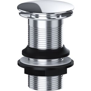 SPARES2GO Clicker Basin Waste Bathroom / Kitchen Sink Plug 1 1/4" Round Silver (Unslotted) SPARES2GO Clicker Basin Waste Bathroom / Kitchen Sink Plug 1 1/4" Round Silver (Unslotted)