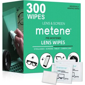 Metene Lens Cleaning Wipes, 300 Pre-Moistened and Individually Wrapped Eyeglass Wipes, Metene Lens Cleaning Wipes, 300 Pre-Moistened and Individually Wrapped Eyeglass Wipes,