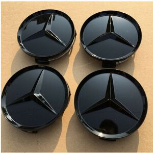 PAKTOO 4pcs 75mm Wheel Center caps for Benz Gloss Black PAKTOO 4pcs 75mm Wheel Center caps for Benz Gloss Black