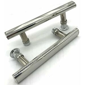 Unbranded 2x Chrome shower door handle center distance 145 mm Unbranded 2x Chrome shower door handle center distance 145 mm