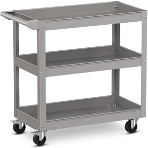 Costway 3-Layer Heavy Duty Service Utility Cart w/ 2 Lockable Universal Wheels Costway 3-Layer Heavy Duty Service Utility Cart w/ 2 Lockable Universal Wheels