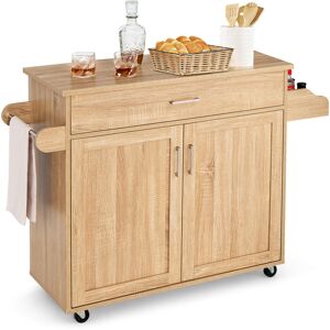 Costway Kitchen Island Cart Rolling Storage Trolley Cart w/ Lockable Casters Costway Kitchen Island Cart Rolling Storage Trolley Cart w/ Lockable Casters