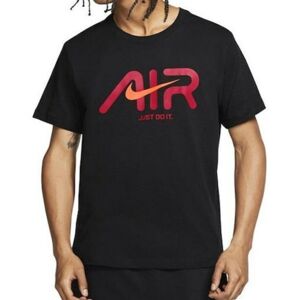 (Black, S) Nike Air Sportswear Mens Swoosh T Shirt Crew Tee (Black, S) Nike Air Sportswear Mens Swoosh T Shirt Crew Tee