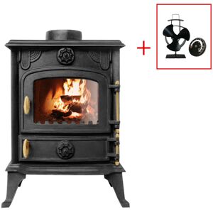 NRG 5KW Multifuel Stove Cast Iron Woodburner Fireplace Defra Eco Design with Fan NRG 5KW Multifuel Stove Cast Iron Woodburner Fireplace Defra Eco Design with Fan
