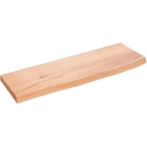 vidaXL Light Brown 60x20x2 cm Wood Wall Shelf Rustic Storage - Wall Shelf vidaXL Light Brown 60x20x2 cm Wood Wall Shelf Rustic Storage - Wall Shelf