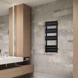 (1000x450mm) NRG Flat Panel Heated Towel Rail Bathroom Rad Radiator Black (1000x450mm) NRG Flat Panel Heated Towel Rail Bathroom Rad Radiator Black