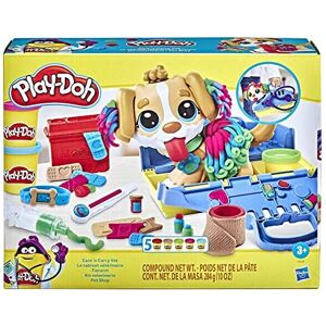 Play-Doh Care n Carry Vet Playset with Toy Dog, Carrier, 10 Tools, 5 Colours, Multicolor Play-Doh Care n Carry Vet Playset with Toy Dog, Carrier, 10 Tools, 5 Colours, Multicolor