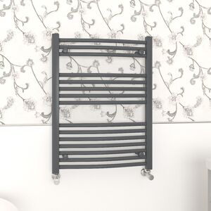 (800x600mm, Anthracite) NRG Curved Central Heating Towel Rail Bathroom Heated Ra (800x600mm, Anthracite) NRG Curved Central Heating Towel Rail Bathroom Heated Ra