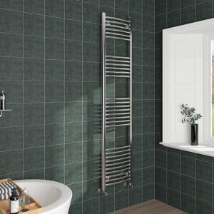 (1800x400mm, Chrome) NRG Curved Central Heating Towel Rail Bathroom Heated Rad R (1800x400mm, Chrome) NRG Curved Central Heating Towel Rail Bathroom Heated Rad R