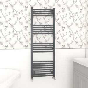 (1400x500mm, Anthracite) NRG Curved Central Heating Towel Rail Bathroom Heated R (1400x500mm, Anthracite) NRG Curved Central Heating Towel Rail Bathroom Heated R