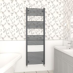 (1800x600mm, Anthracite) NRG Curved Central Heating Towel Rail Bathroom Heated R (1800x600mm, Anthracite) NRG Curved Central Heating Towel Rail Bathroom Heated R