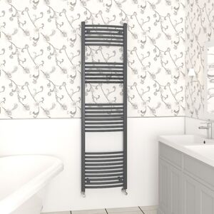 (1800x500mm, Anthracite) NRG Curved Central Heating Towel Rail Bathroom Heated R (1800x500mm, Anthracite) NRG Curved Central Heating Towel Rail Bathroom Heated R