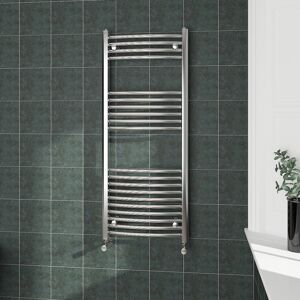 (1200x500mm, Chrome) NRG Curved Central Heating Towel Rail Bathroom Heated Rad R (1200x500mm, Chrome) NRG Curved Central Heating Towel Rail Bathroom Heated Rad R