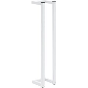 vidaXL White Steel Towel Rack - Bathroom Storage & Hanger vidaXL White Steel Towel Rack - Bathroom Storage & Hanger
