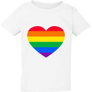 Gildan (Small / 2T / 1-2 YO) LGBTQ Colourful Rainbow Gay Pride Heart White Boys Girls T Gildan (Small / 2T / 1-2 YO) LGBTQ Colourful Rainbow Gay Pride Heart White Boys Girls T