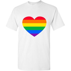 Gildan (5XL) LGBTQ Colourful Rainbow Gay Pride Lesbian Love Heart Men White T Shirt Tee Gildan (5XL) LGBTQ Colourful Rainbow Gay Pride Lesbian Love Heart Men White T Shirt Tee