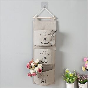 Dechoicelife (a-Gray) 3 Pockets Linnen Wall Mounted Storage Bag Closet Organizer Clothes Hang Dechoicelife (a-Gray) 3 Pockets Linnen Wall Mounted Storage Bag Closet Organizer Clothes Hang