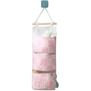 Dechoicelife (a-Pink 3 Pockets) Pockets Cotton Wall Mounted Storage Bag Home Room Closet Door Dechoicelife (a-Pink 3 Pockets) Pockets Cotton Wall Mounted Storage Bag Home Room Closet Door